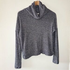 MADEWELL Marled Gray Cotton & Silk Women’s Turtleneck Knit Sweater XS 4 6